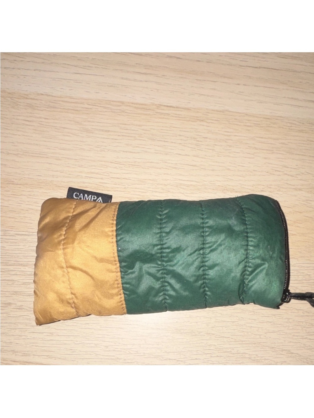 CAMPA Quilted Green and Mustard glasses case